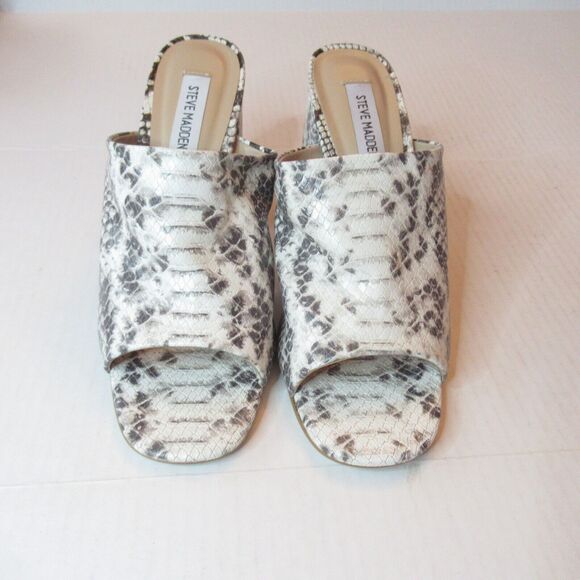 Steve Madden Women's Slip-On Peep Toe 3.5 Inch-Heels Size (7.5) Snake Print NWOB - Picture 3 of 8